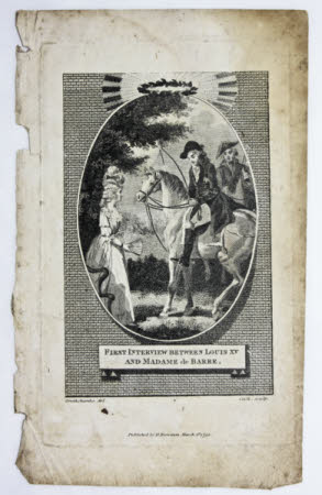 First interview between King Louis XV, King of France (1710–1774) and Marie-Jeanne Bécu, Madame du ...