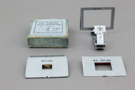 A Forster 35mm viewfinder in a cardboard box