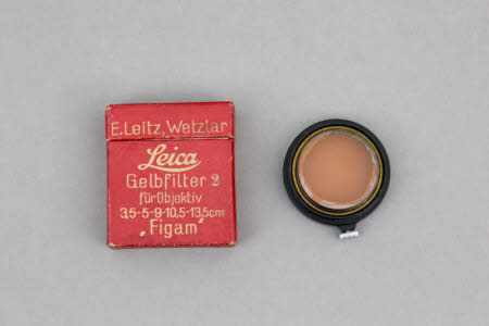 A Leitz filter in mounting ring for Leica camera