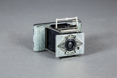Ensign Midget Model S/33 Silver Jubilee Model miniature folding rollfilm camera by Houghton-Butcher.
