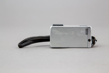 Minolta 16 II miniature camera. 22mm Rokkor f2.8 lens 6 shutter speeds including B. Attached to the ...