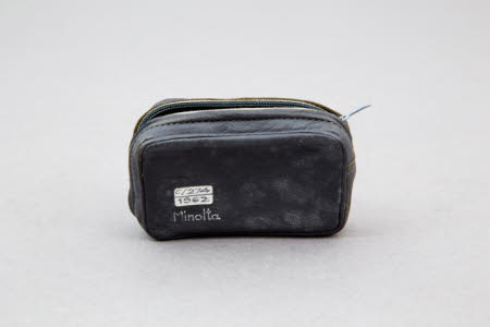 Grey leather zipped case for Minolta 16 miniature camera