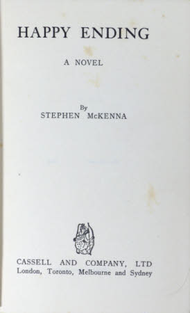 Happy ending a novel by Stephen McKenna.