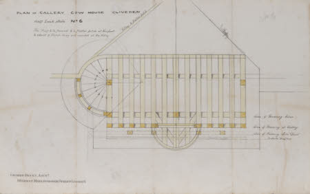 Plan of Gallery, Cow House, Cliveden