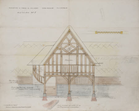 Elevation of Gable to Gallery, Cow House, Cliveden