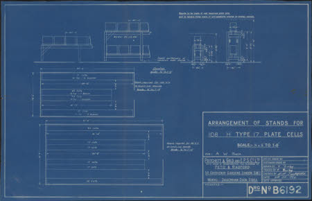 Arrangement of Stands for 108 'H' Type 17 Plate Cells