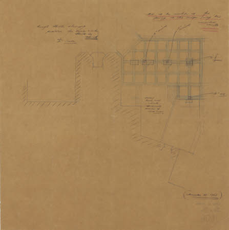 Rough Stetch Plan showing position for Coal and Coke Shutes