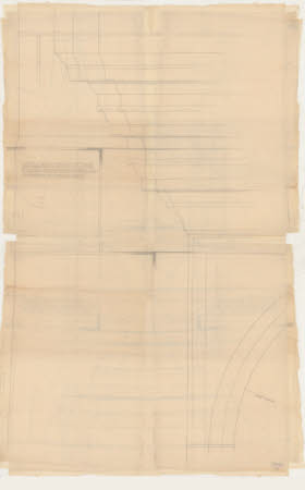 Detail - Front Elevation of Oriel Moulding to Principal Entrance - West