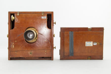 Instantograph folding field camera, 1888 and Lancaster plate holder