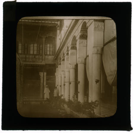 A pillared courtyard.