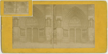 Portal of St Anne, Notre-Dame Cathedral, Paris, France.