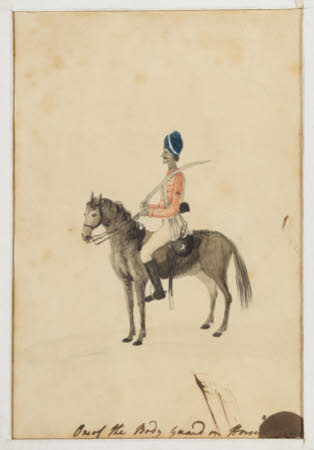An Indian Soldier on Horseback: 'One of the Bodyguard on Horse'