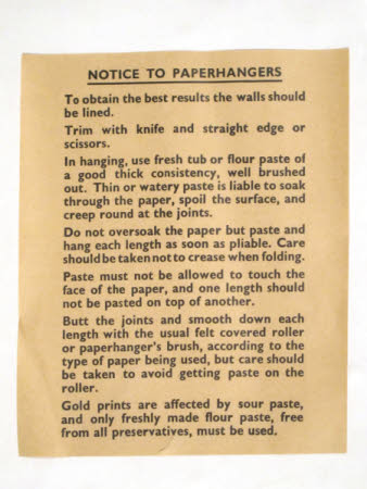 Instruction leaflet