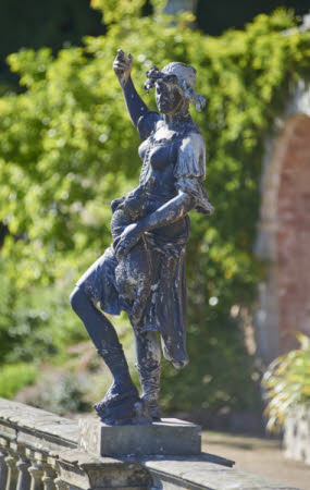 An Arcadian Shepherdess holding a Lamb