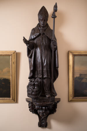 Saint Nicholas of Myra (or Bari) with the three boys.