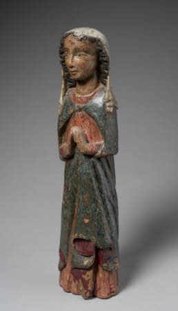 A female saint, probably the Virgin Mary, in prayer