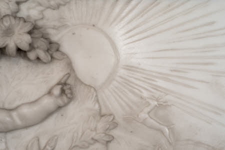 Chimneypiece with pastoral scene with putti, Drawing Room, Felbrigg