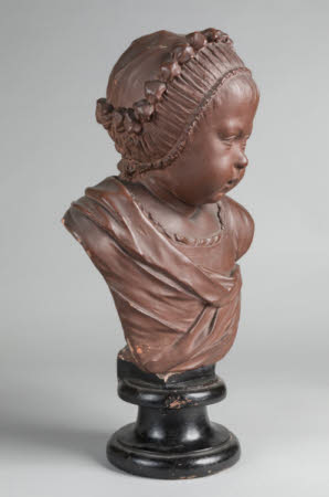 Bust of a Baby Girl wearing a Cap
