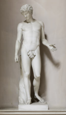 Marble Bust Of Capitoline (antinous) On Marble Socle