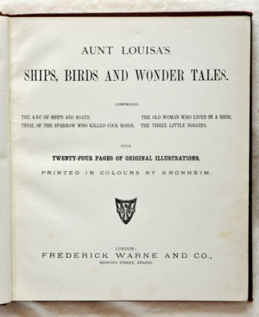 Aunt Louisa's ships, birds and wonder tales : comprising the ABC of ships and boats, trail of the ...