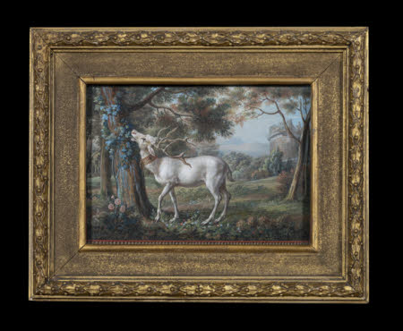 A White Hart, with the Tomb of Caecilia Metella beyond