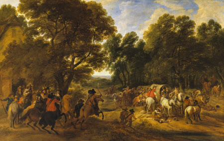 Bandits holding up Travellers