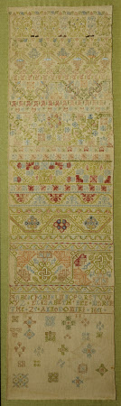 Sampler, Border patterns, which include a row of 'Boxers' and an Alphabet